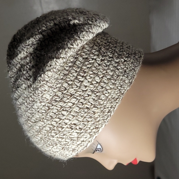 Fishermans 100 % Wool Roll Up Beanie Tweed Blend One Size - Picture 3 of 4